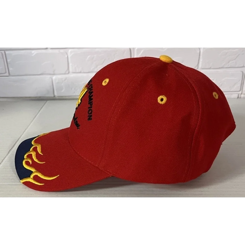 NASCAR Jeff Gordon Hat Mens OSFM Red 24 Racing Champion Flame‎ Brim